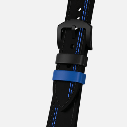 Correa de Cuero Negro/Azul (Ajustable) - GasShelby™
