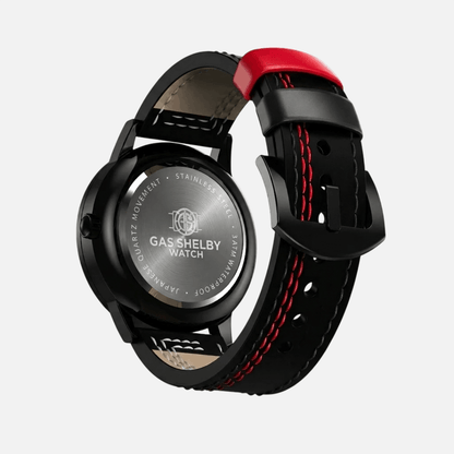 Correa de Cuero Negro/Rojo (Ajustable) - GasShelby™