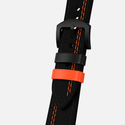 Correa de Cuero Negro/Naranja (Ajustable) - GasShelby™